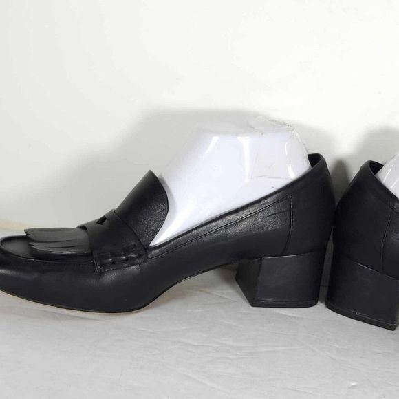 Michael Kors Woman's The Declan US8M Leather Fringe Heels Penny Loafer Shoes - Picture 8 of 14